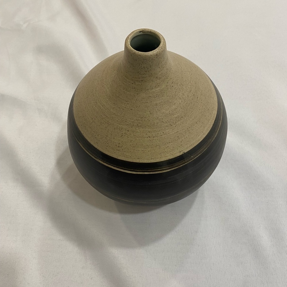Neutral Two-Tone Ceramic Vase